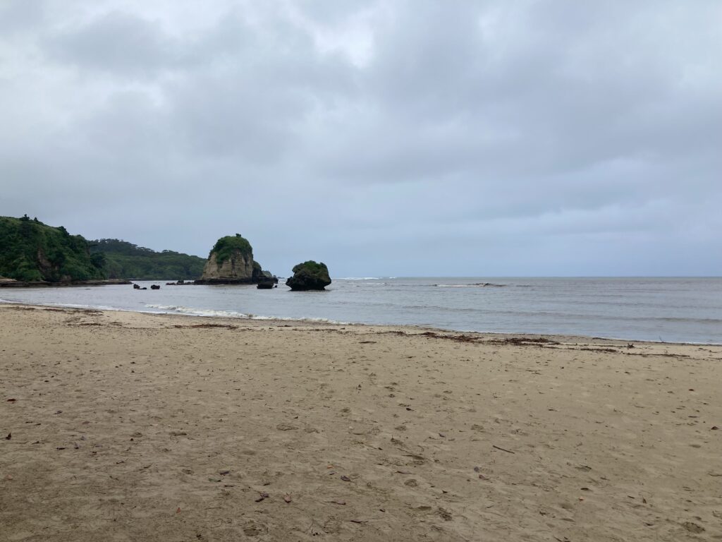 雨の月ヶ浜