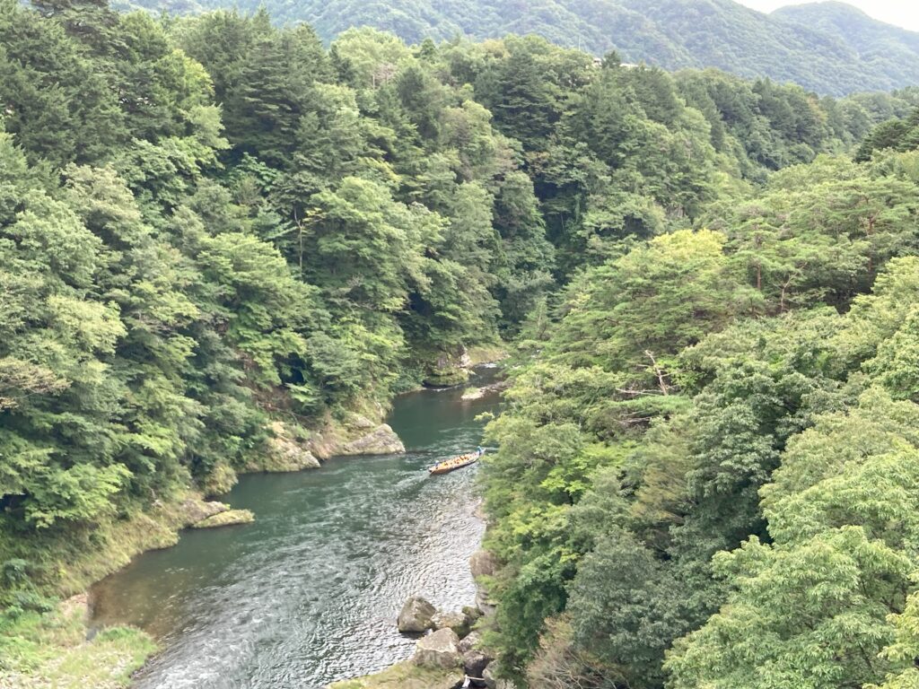 鬼怒川とライン下りのボート