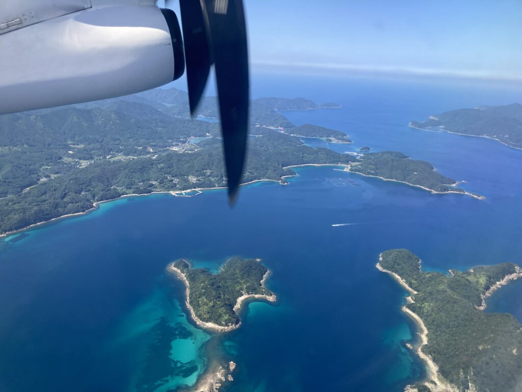 飛行機から見る五島列島