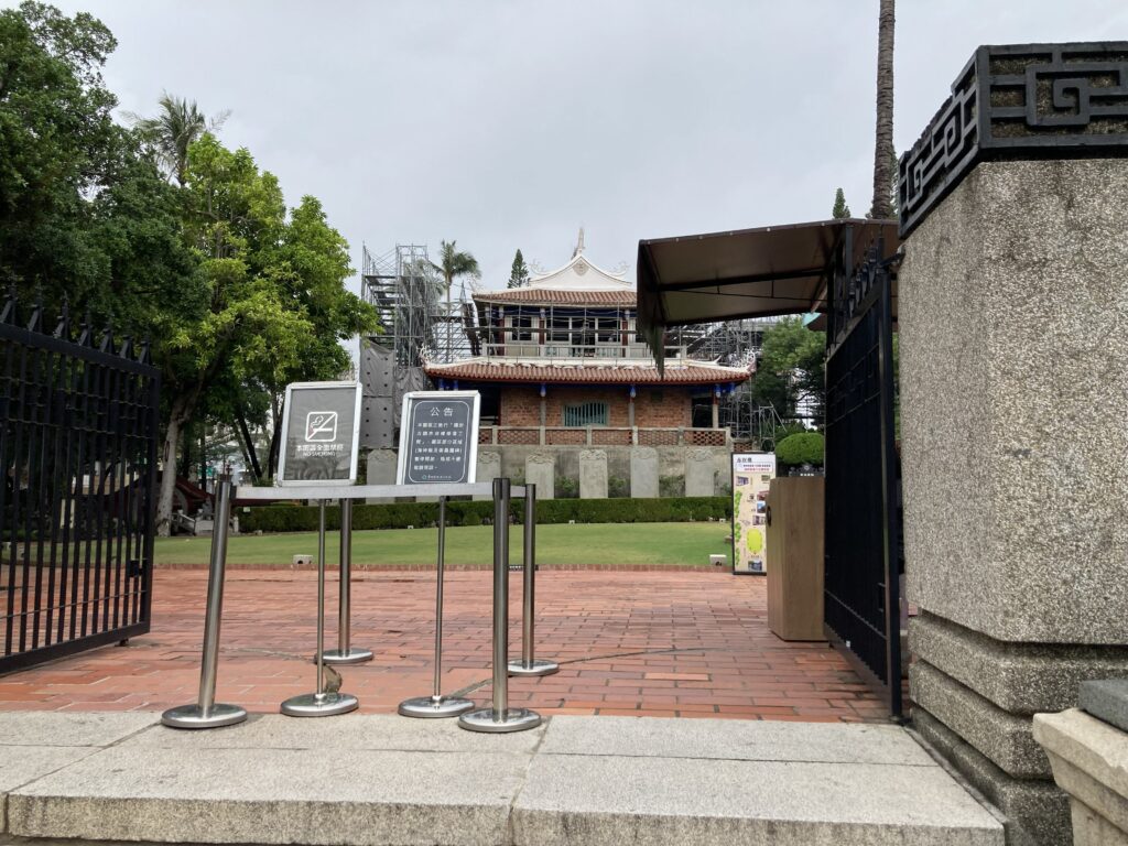 赤崁楼は工事中