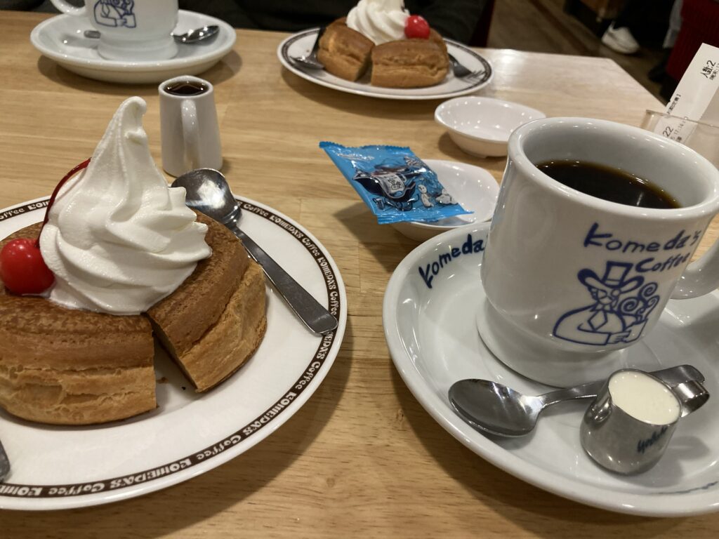 コメダ珈琲のデザートセット